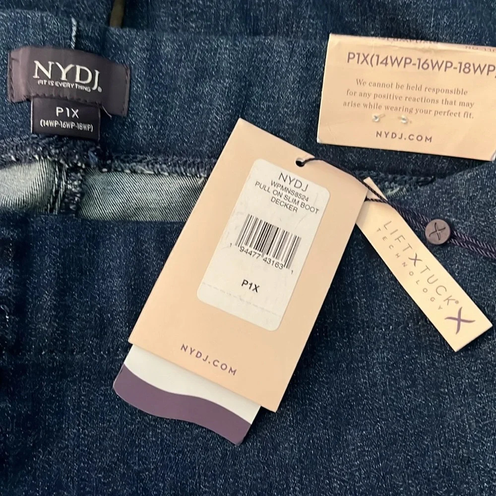 NYDJ Jeans Tummy Control No Gap Pull On Waistband Slim Bootcut Plus Size P1X - Picture 11 of 11